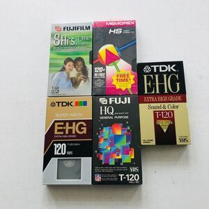 VHS Blank Tapes Mixed Lot Of 5 Sealed